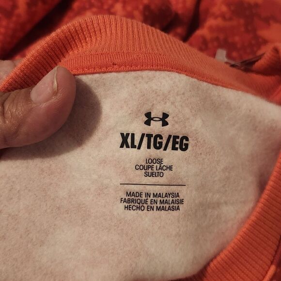 Women's Under Armour Camo Rival Fleece Crew Sweatshirt Calipso Size XL - Picture 12 of 13